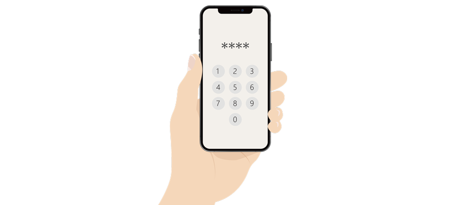 一定時間で「画面ロック」がかかるように設定する