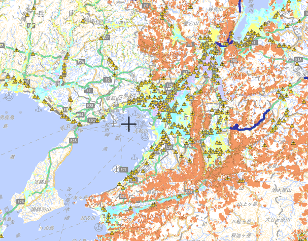ハザードマップで見る関東地方