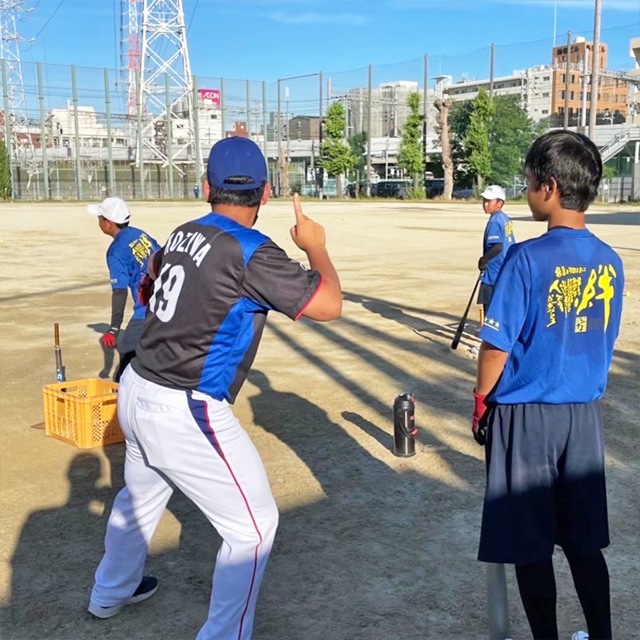 画像：野球教室の様子