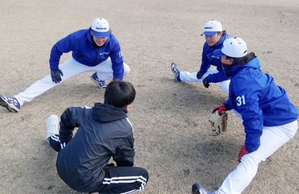 写真：ウォーミングアップは特に丁寧に