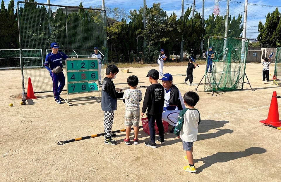 写真：野球体験教室の様子①