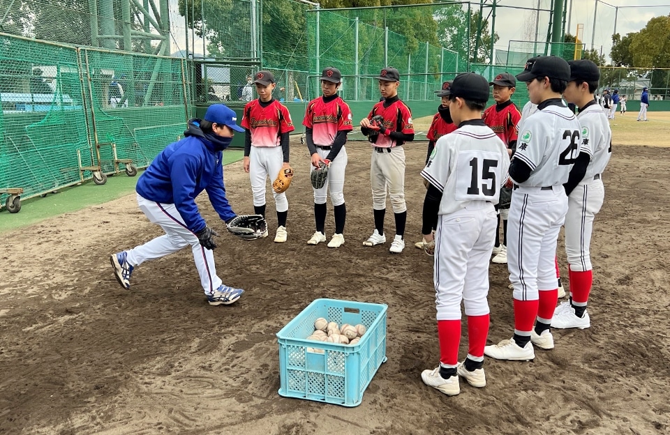 パナソニック野球部の「野球教室」の様子 その2