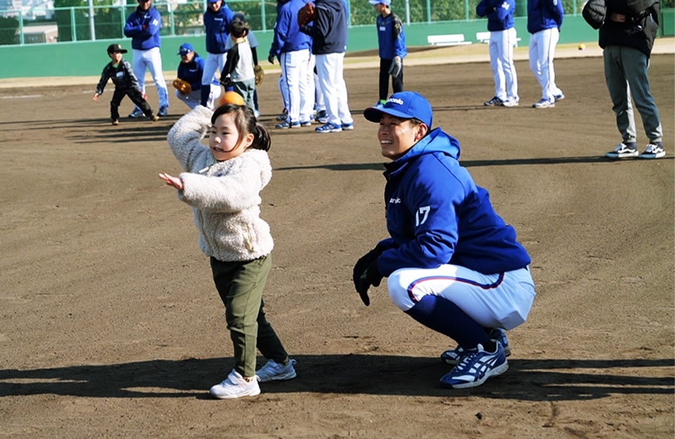 子どもLOBBY主催野球教室の様子 その1