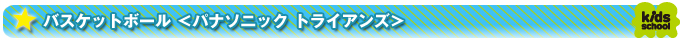 バスケットボール ＜パナソニック トライアンズ＞