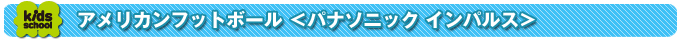 アメリカンフットボール ＜パナソニック インパルス＞