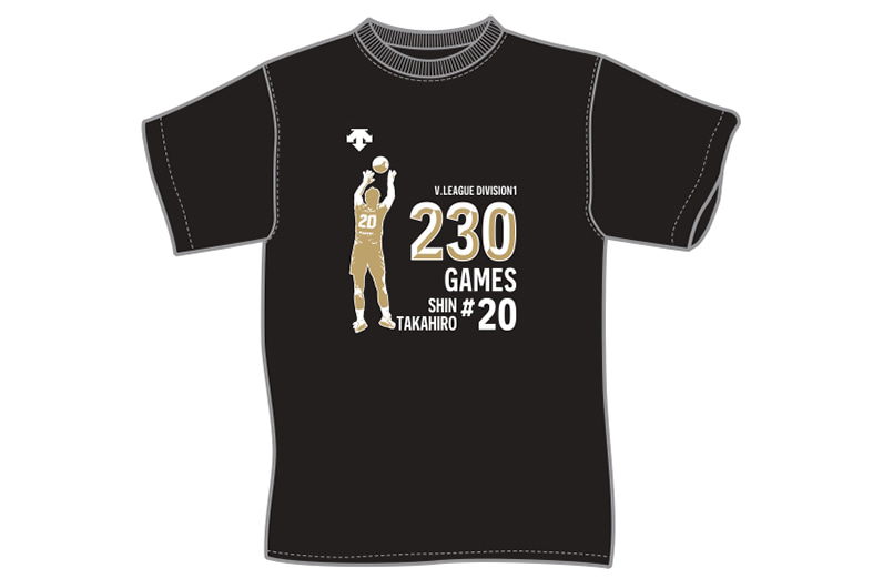 イラスト：新選手230試合出場記念Tシャツ