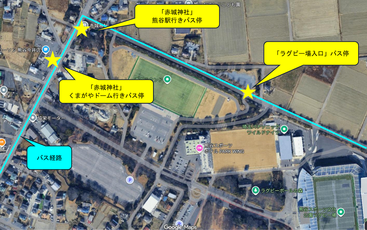 赤城神社、ラグビー場入口地図