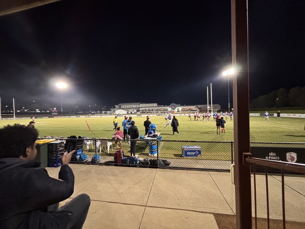 画像：昨年度チャンピオンCANBERRA ROYALS R.U.F.Cの試合見学