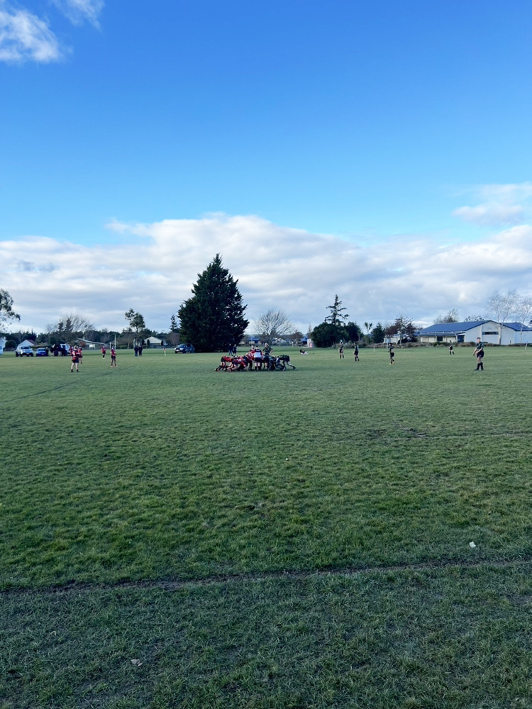 画像：ホストファザーの試合観戦