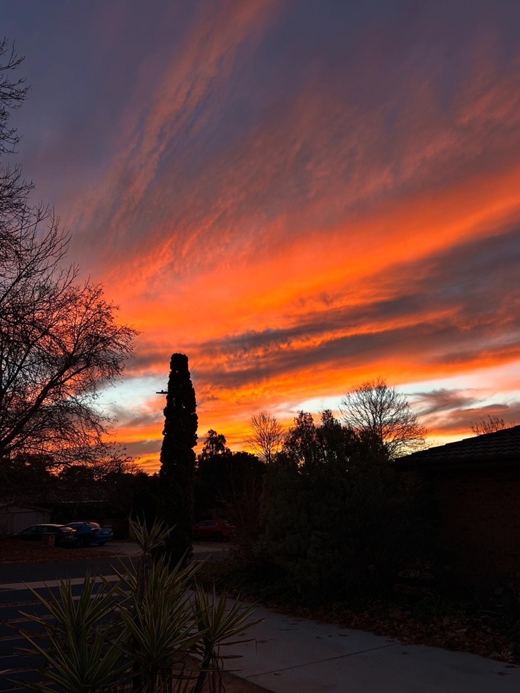 シェアハウスからの夕焼け