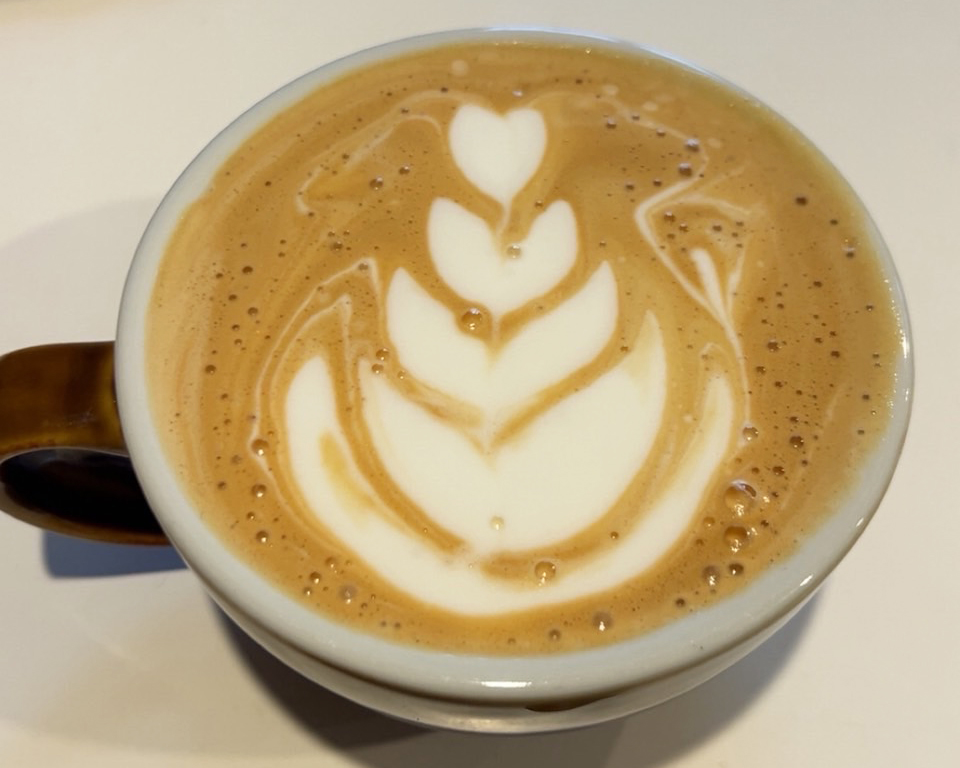 友人が作ってくれたラテアート