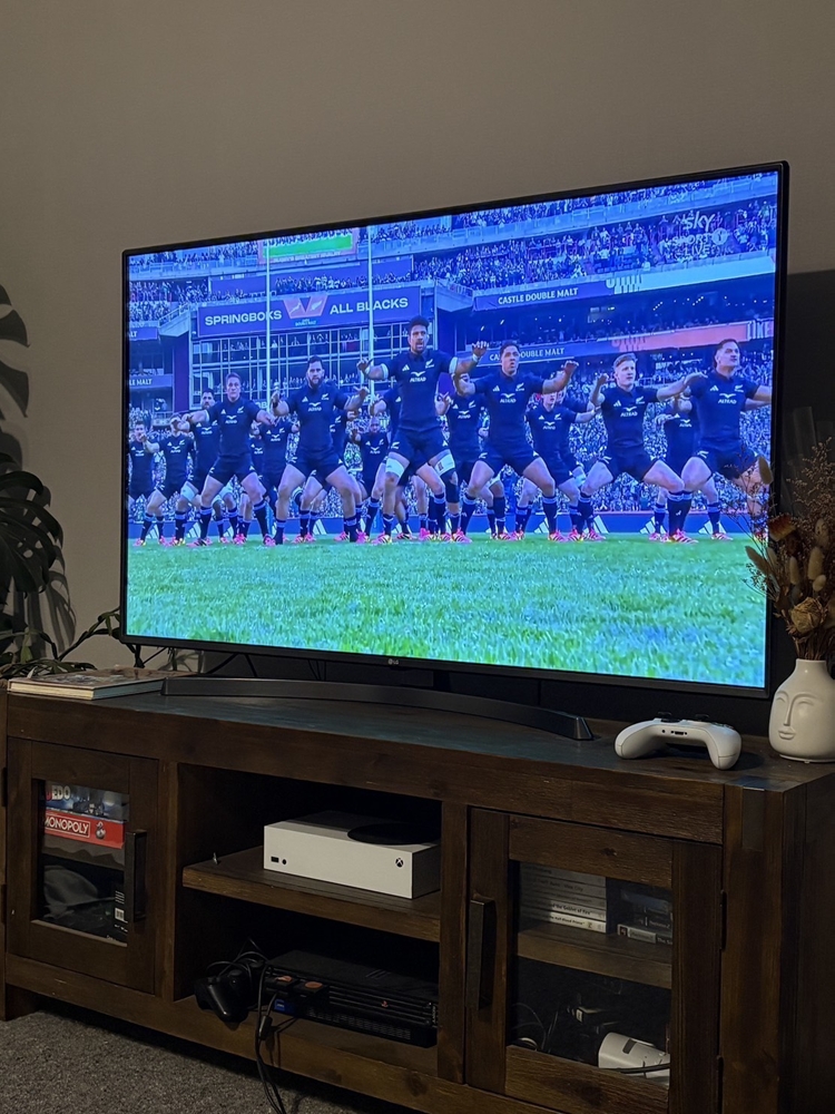 ホストファーザーとの試合観戦