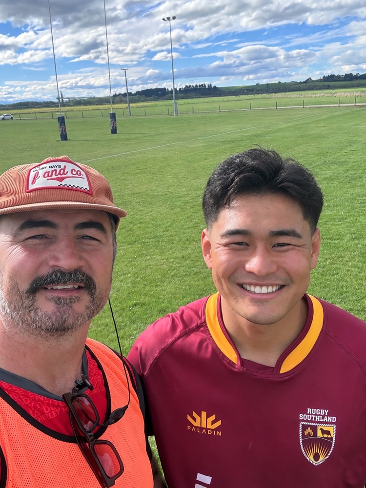 以前ニュージーランドへ留学した際にお世話になったNorth Canterbury代表のヘッドコーチ、Mattさんと再会できました!